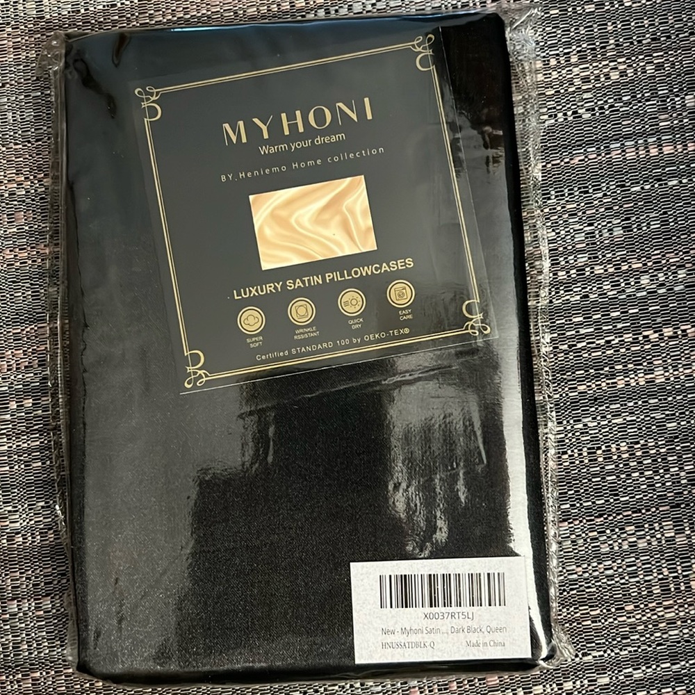 My Honi Warm Your Dream Luxury Satin Pillowcases 2 Queen Pillowcases 20x30 In.